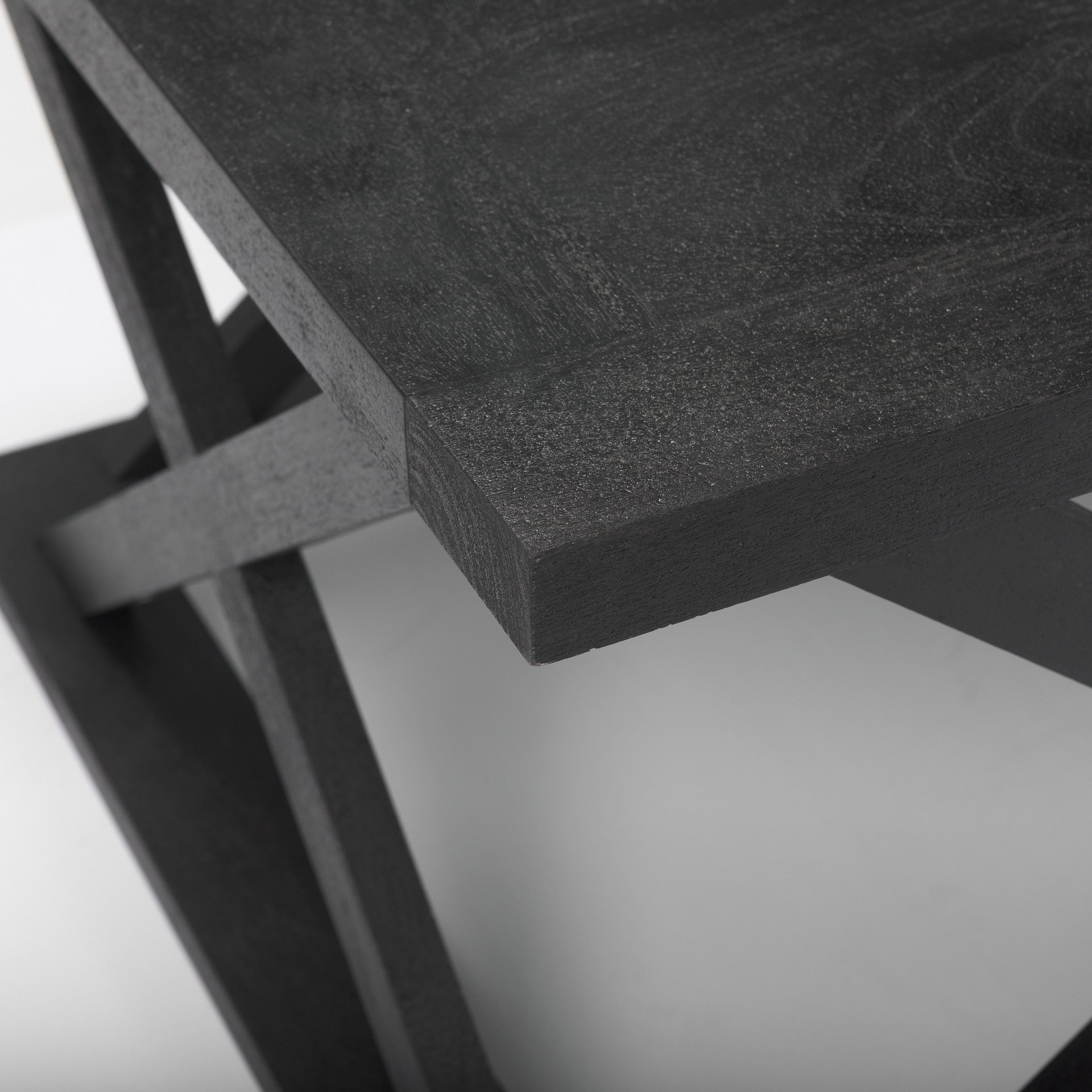 Black Solid Wood Geo Frame Coffee Table image 9