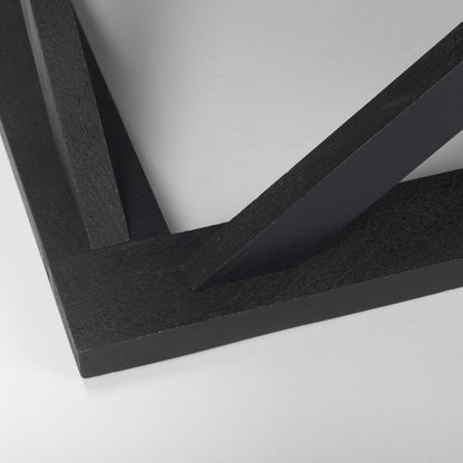Black Solid Wood Geo Frame Coffee Table image 6