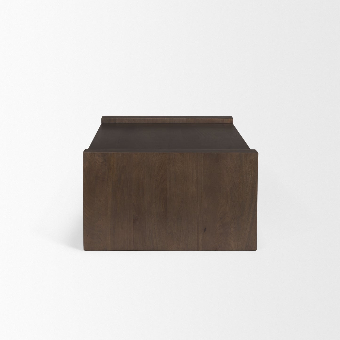 Dark Brown Solid Wood Sled Coffee Table image 4