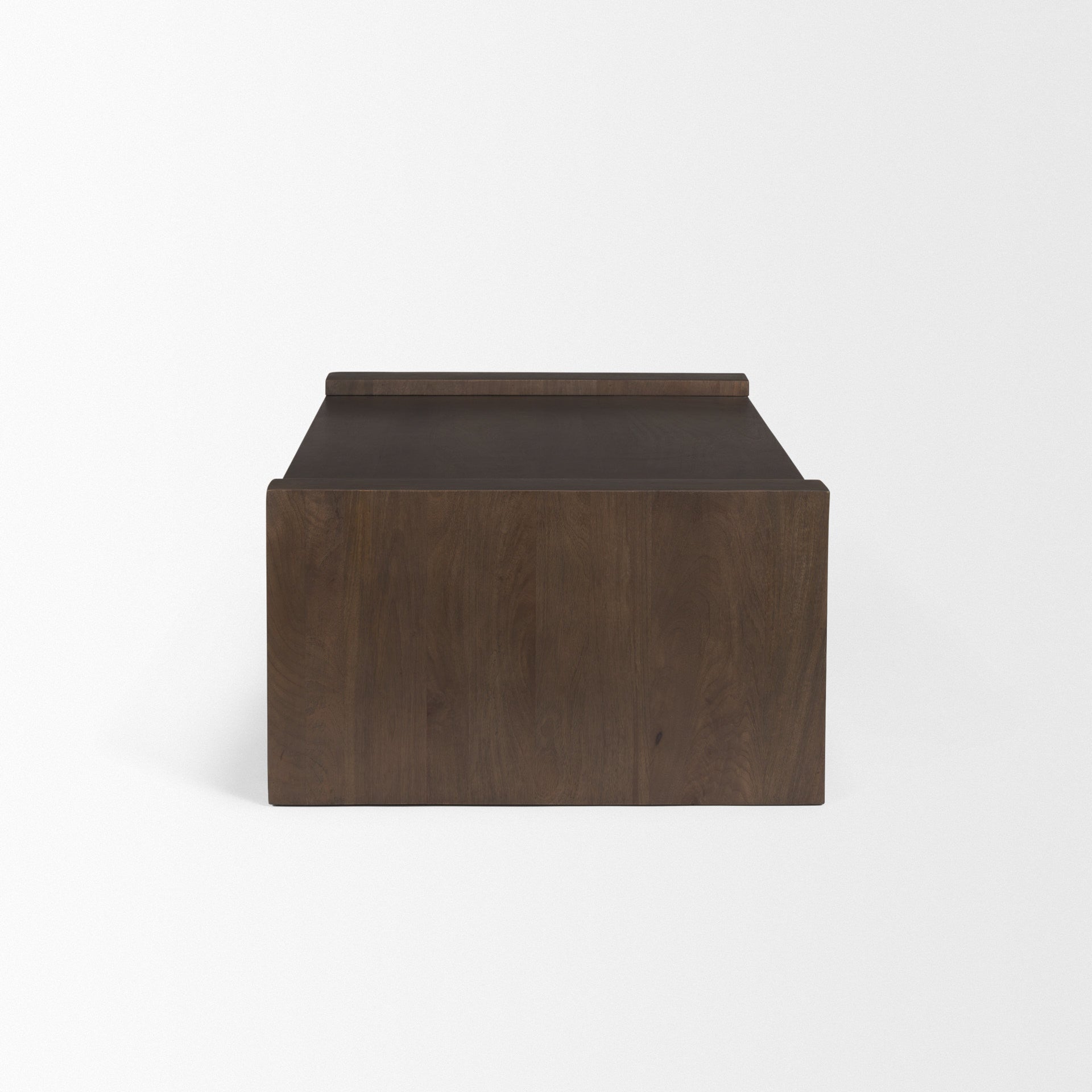 Dark Brown Solid Wood Sled Coffee Table image 4