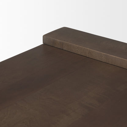 Dark Brown Solid Wood Sled Coffee Table image 6