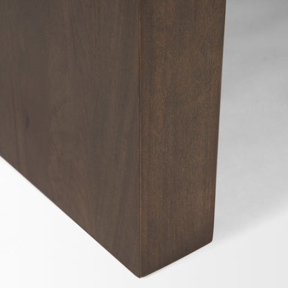 Dark Brown Solid Wood Sled Coffee Table image 7
