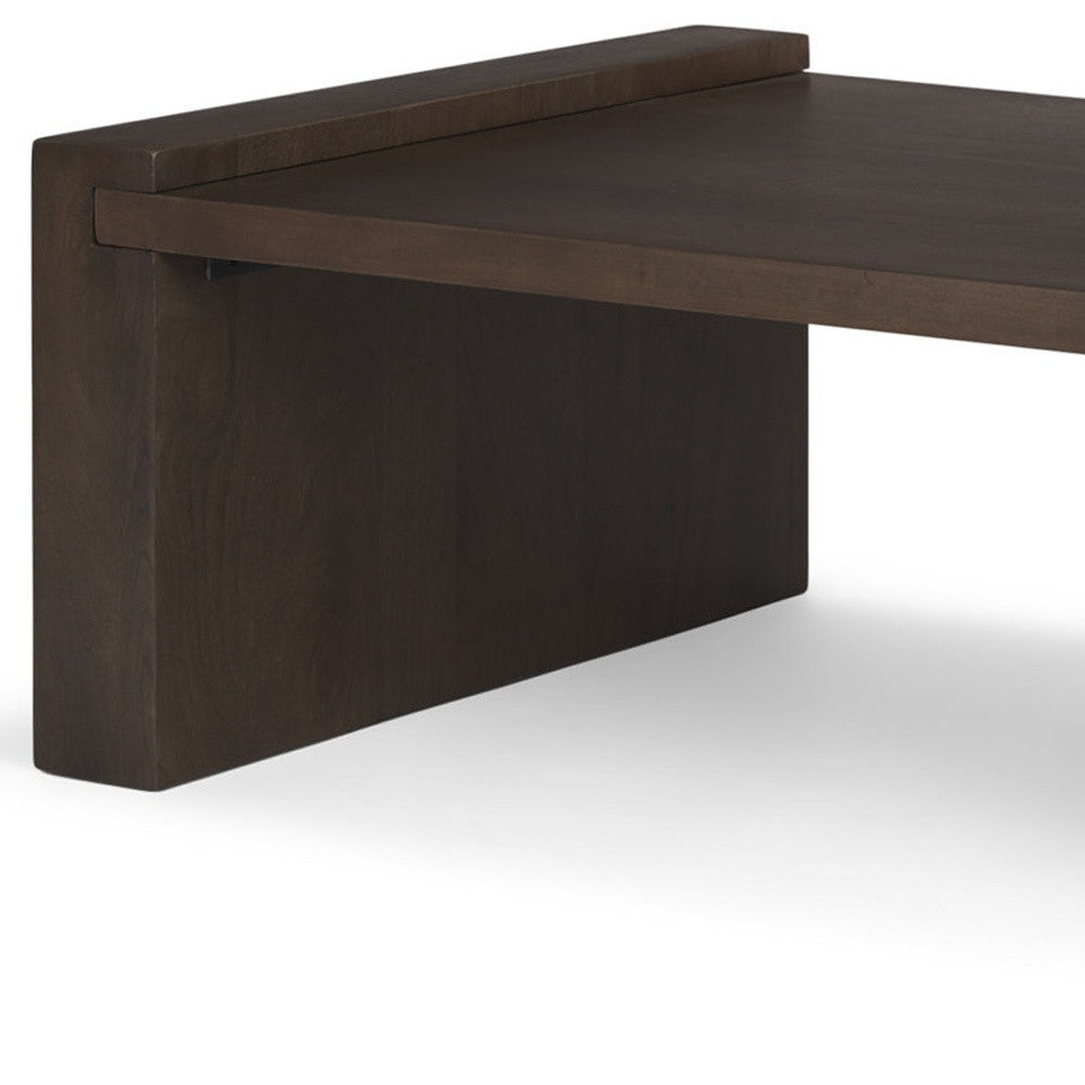 Dark Brown Solid Wood Sled Coffee Table image 8