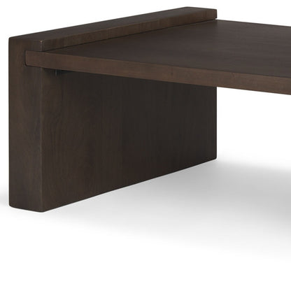 Dark Brown Solid Wood Sled Coffee Table image 8