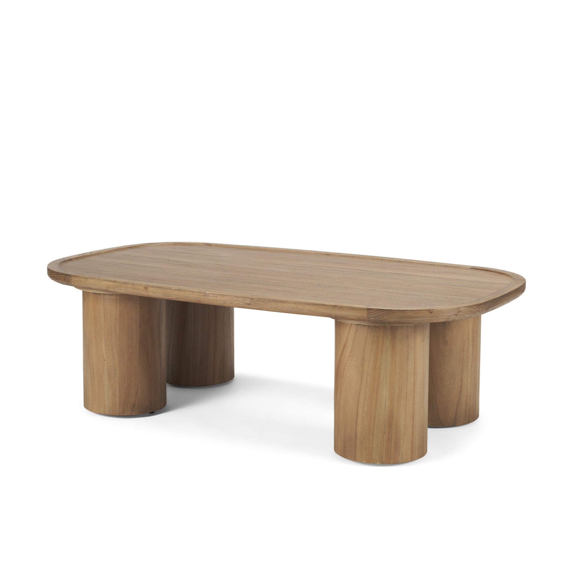 Natural Solid Wood Oval Coffee Table image 4