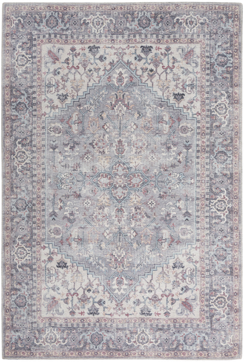 Nourison New Concept Grey Machine Washable Rug - 5'3" x 7'3"
