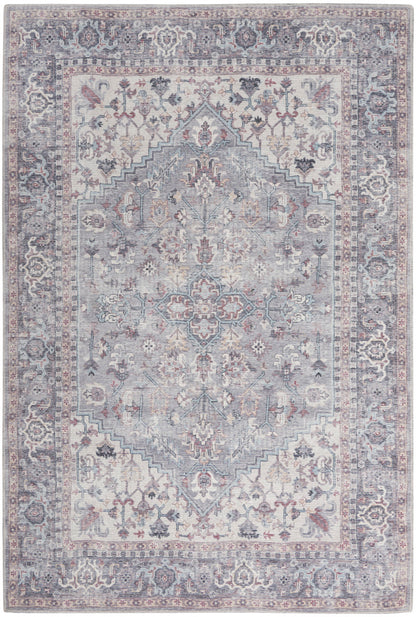 Nourison New Concept Grey Machine Washable Rug - 5'3" x 7'3"