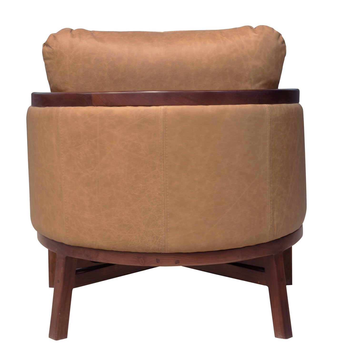 Brown Genuine Leather Arm Chair
