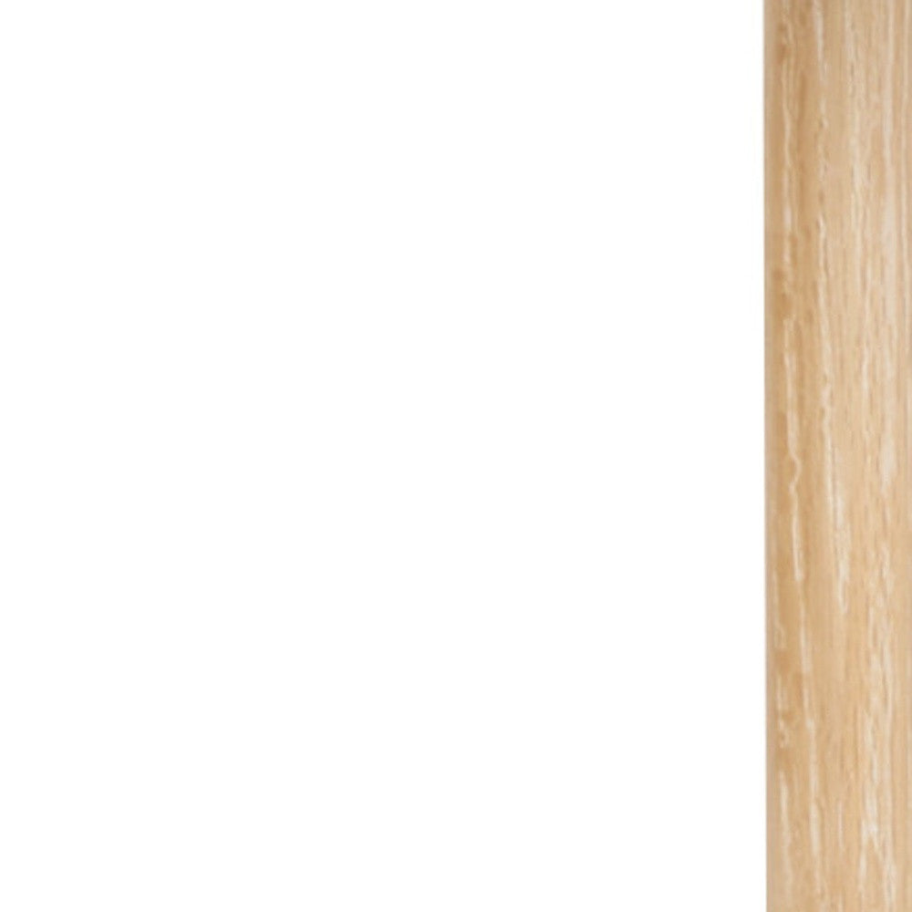 Beige & Natural Fabric & Solid Wood Low Back Counter Height Bar Chair