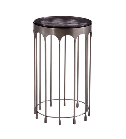 Hartley Nickel Accent Table - Angle