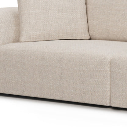 Cream Fabric Sofa & Toss Pillows
