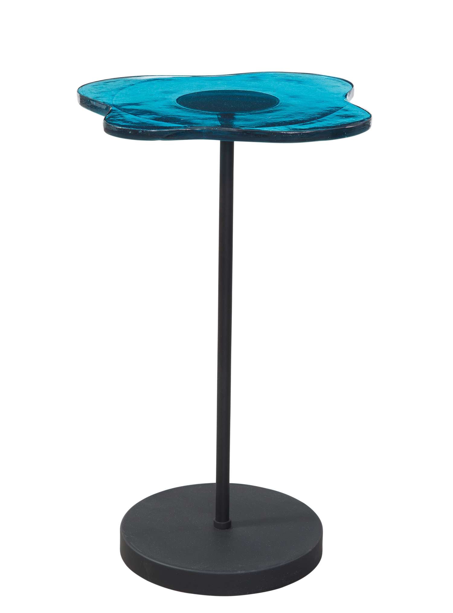 Elijah Accent Table - Blue - Angle