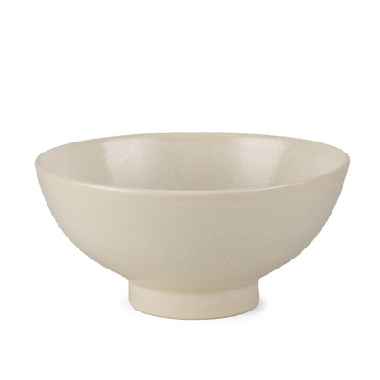 Cream Ceramic Round Pedestal Centerpiece Bowl