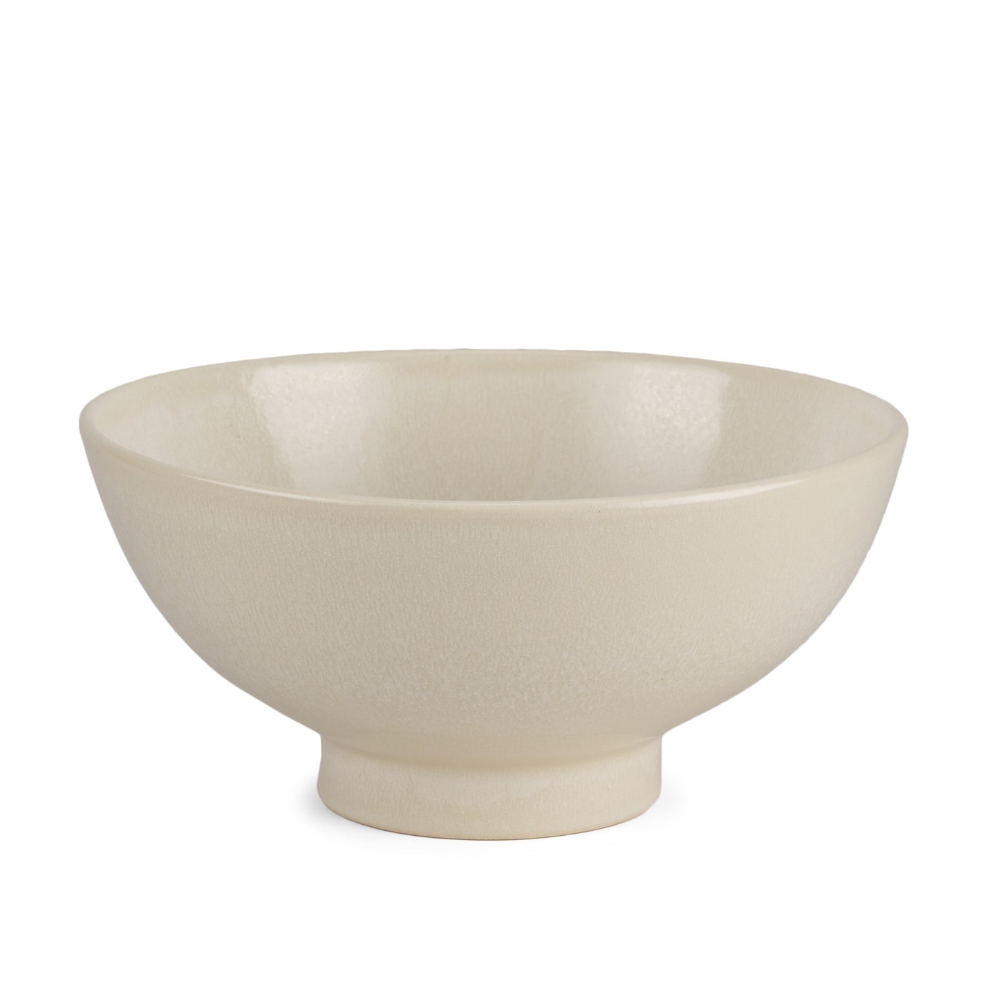 Cream Ceramic Round Pedestal Centerpiece Bowl