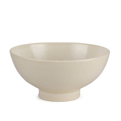 Cream Ceramic Round Pedestal Centerpiece Bowl