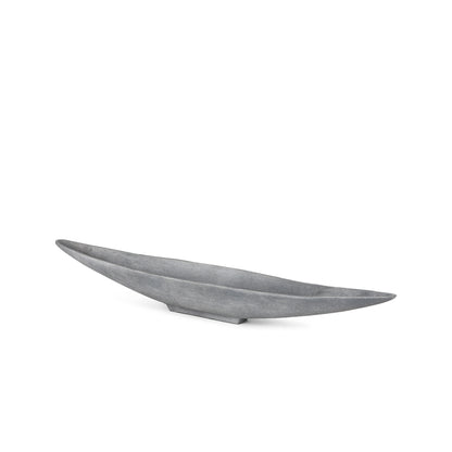 Gray Cast Oval Centerpiece Bowl