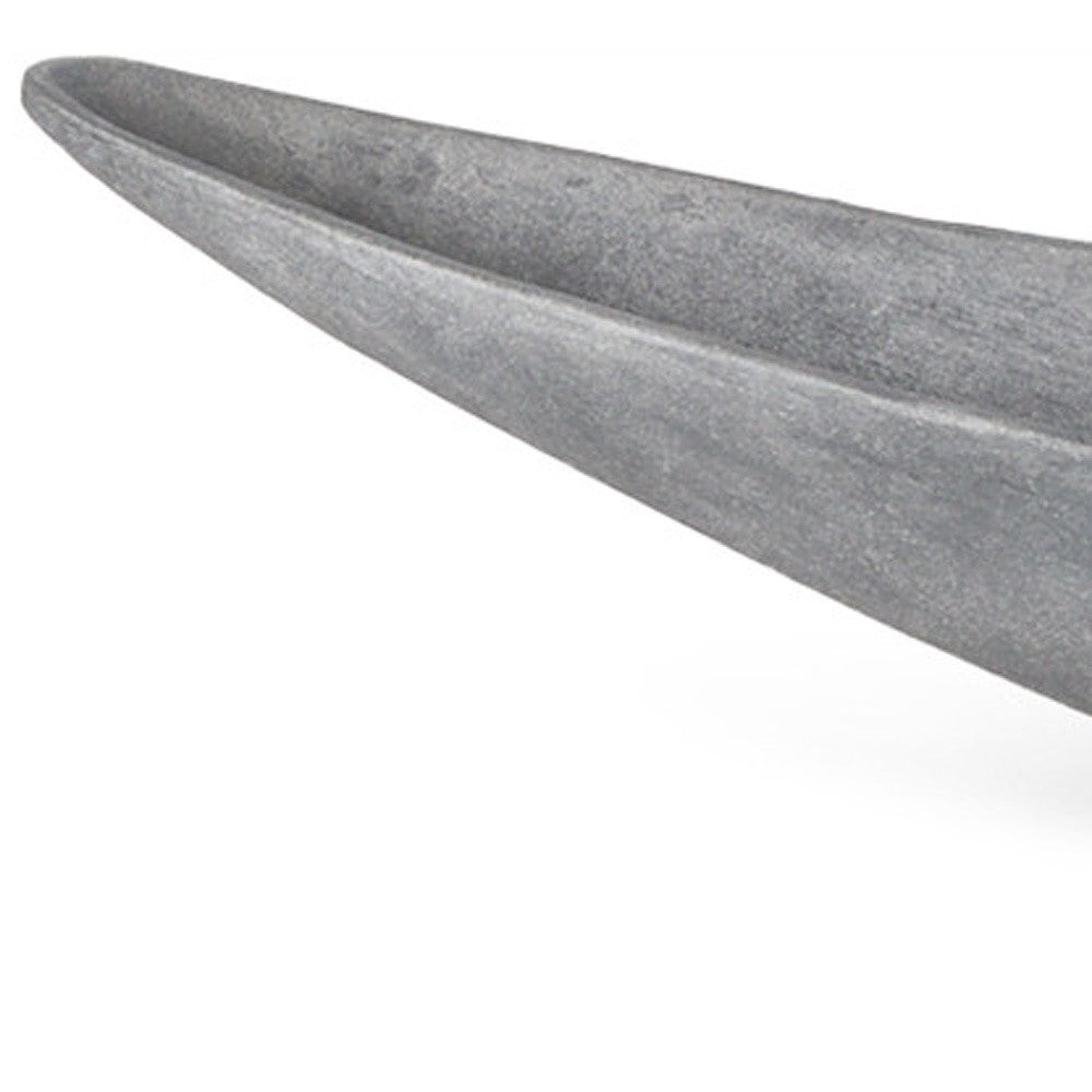 Gray Cast Oval Centerpiece Bowl