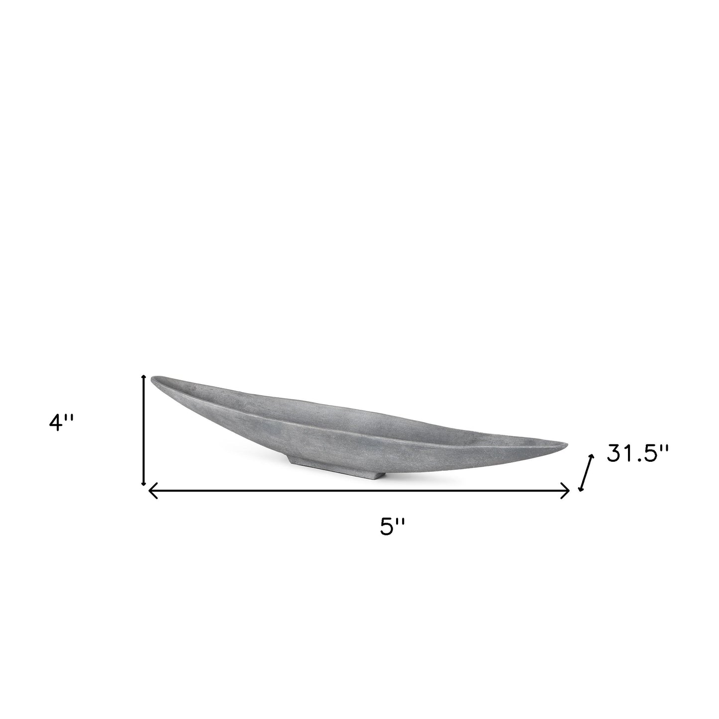 Gray Cast Oval Centerpiece Bowl