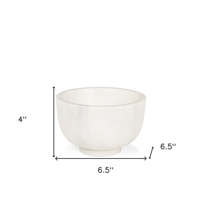 White Marble Round Decorative Bowl