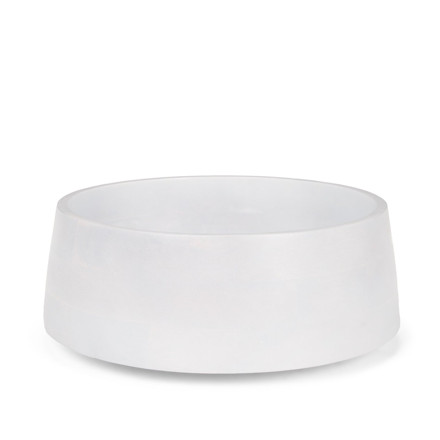 White Wood Round Centerpiece Bowl