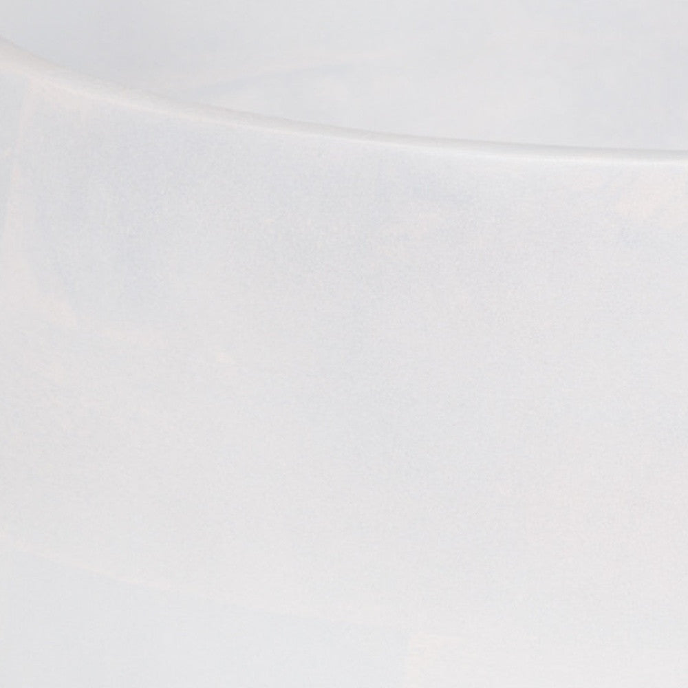 White Wood Round Centerpiece Bowl