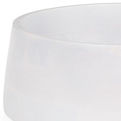White Wood Round Centerpiece Bowl