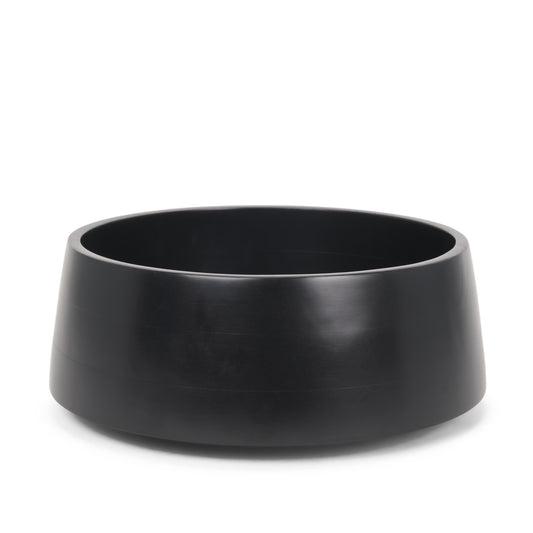 Black Wood Round Centerpiece Bowl