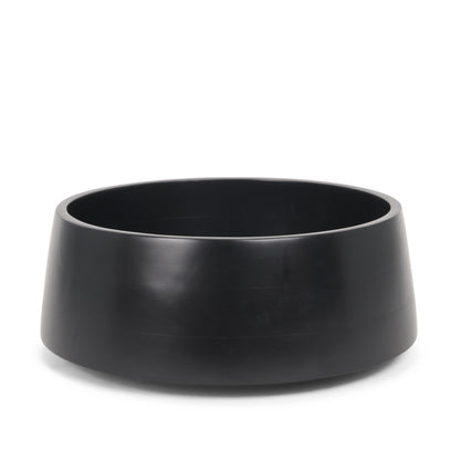 Black Wood Round Centerpiece Bowl