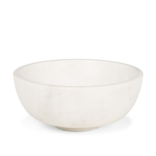 White Marble Round Centerpiece Bowl