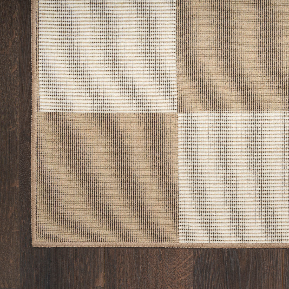 Nourison Modern Jute Natural & Ivory Machine Washable Rug - Corner