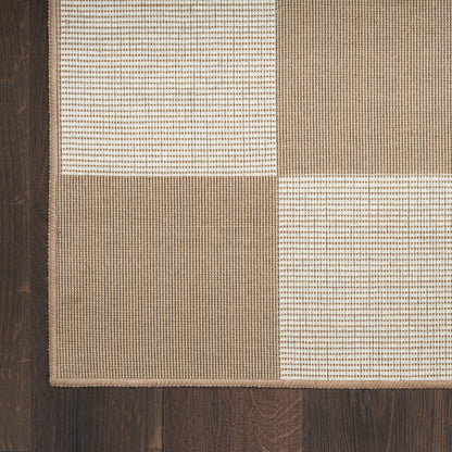 Nourison Modern Jute Natural & Ivory Machine Washable Rug - Corner