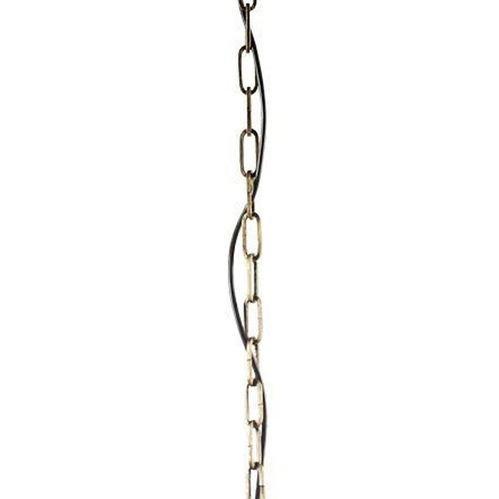 White & Gold Empire 3 Light Beads Chandelier