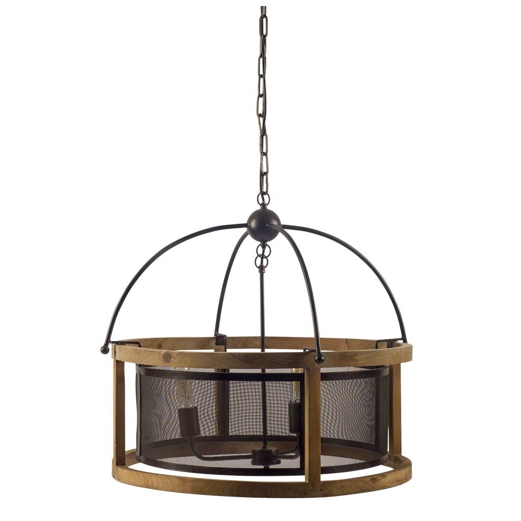 Black Caged 3 Light Chandelier