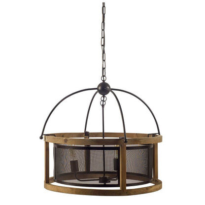Black Caged 3 Light Chandelier