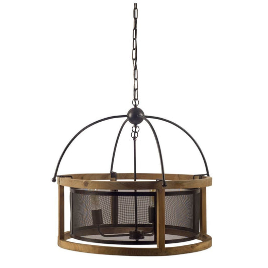Black Caged 3 Light Chandelier