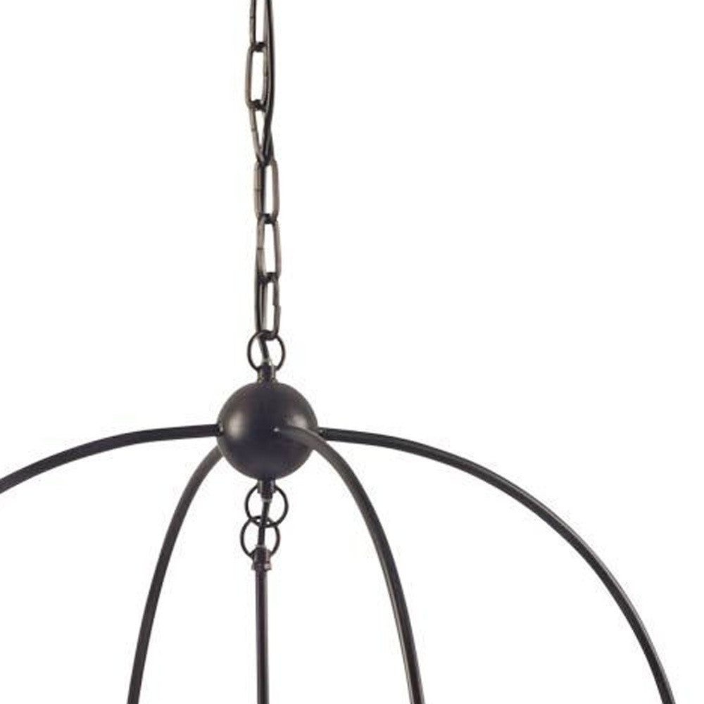 Black Caged 3 Light Chandelier