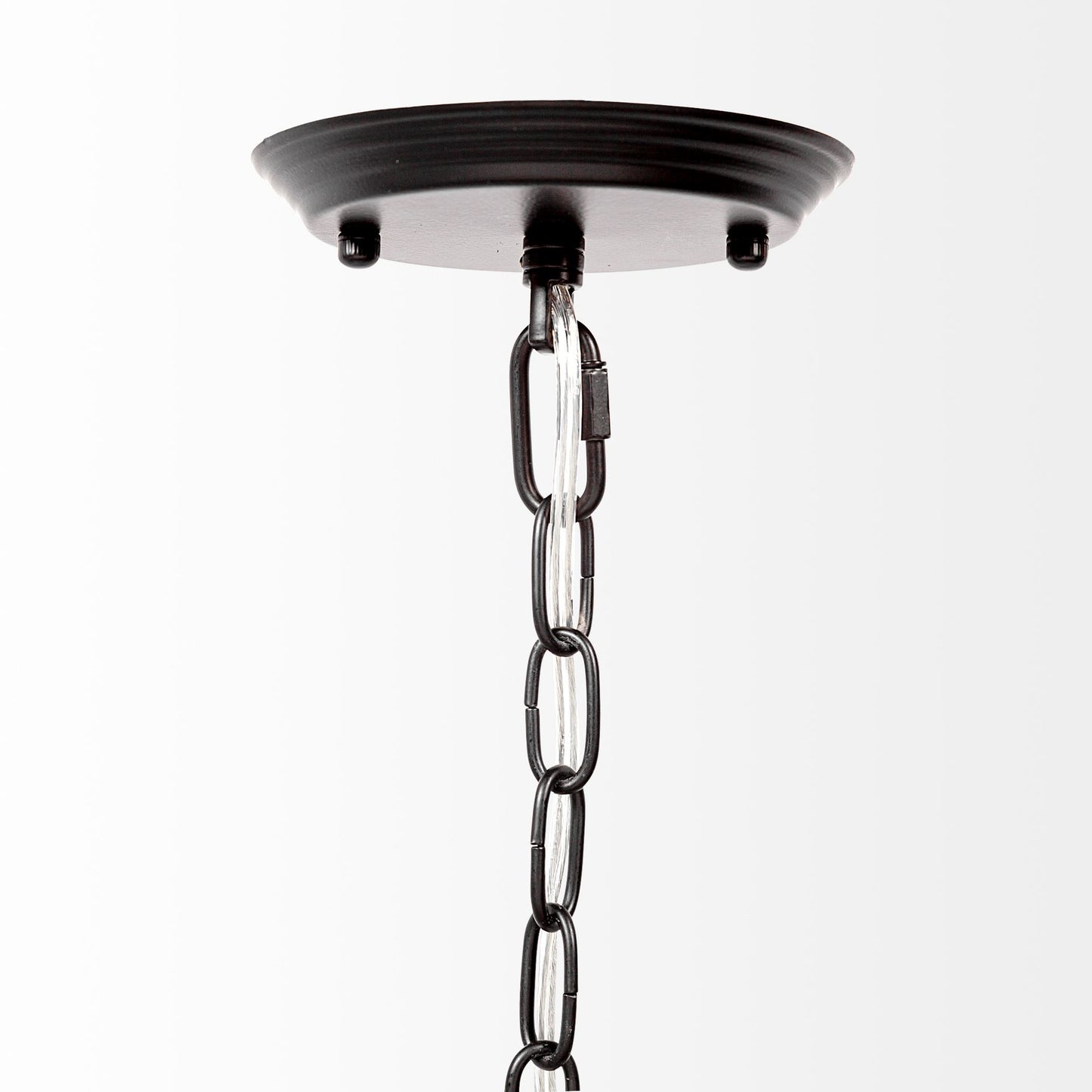 Black Candle Style 12 Light Glass Chandelier
