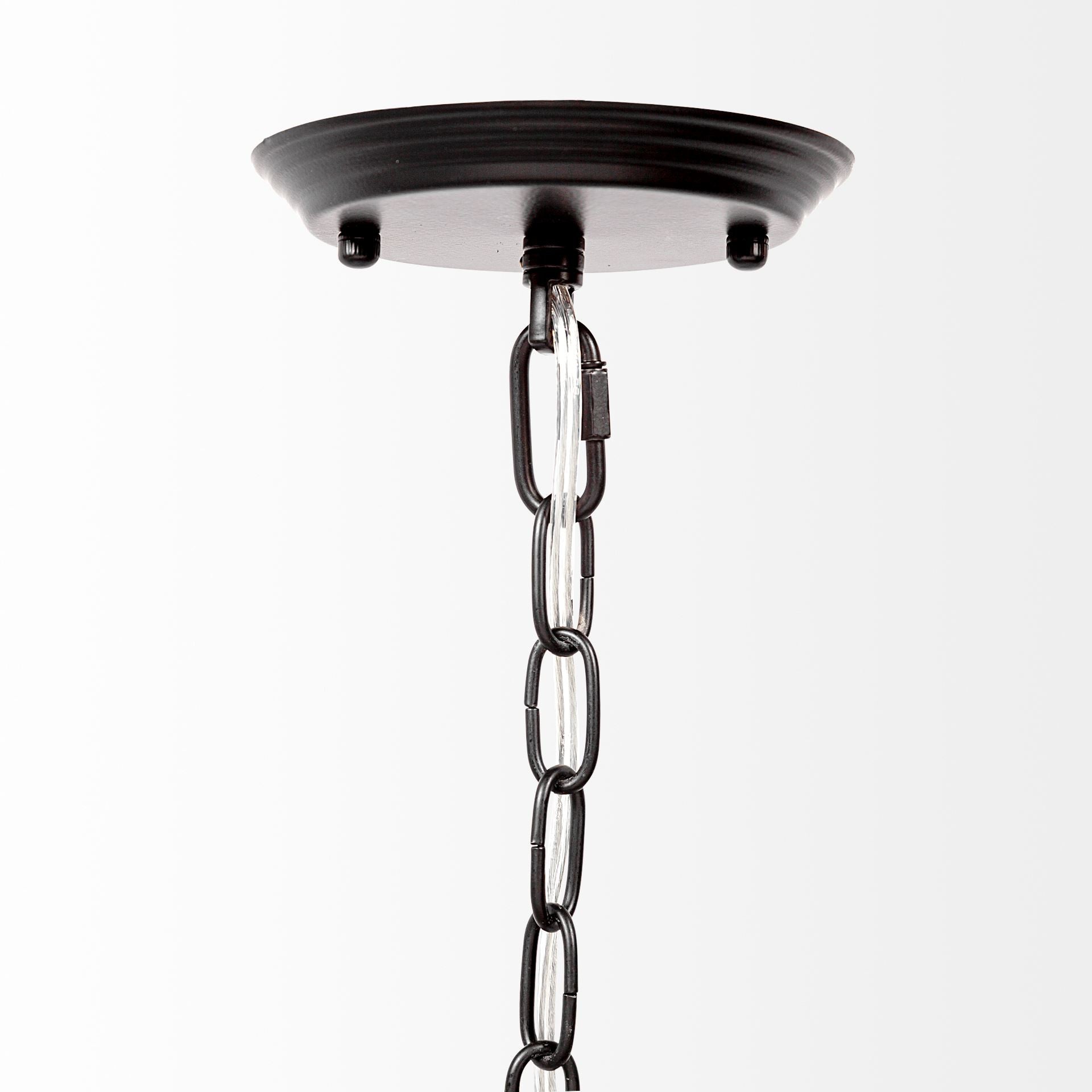 Black Candle Style 12 Light Glass Chandelier