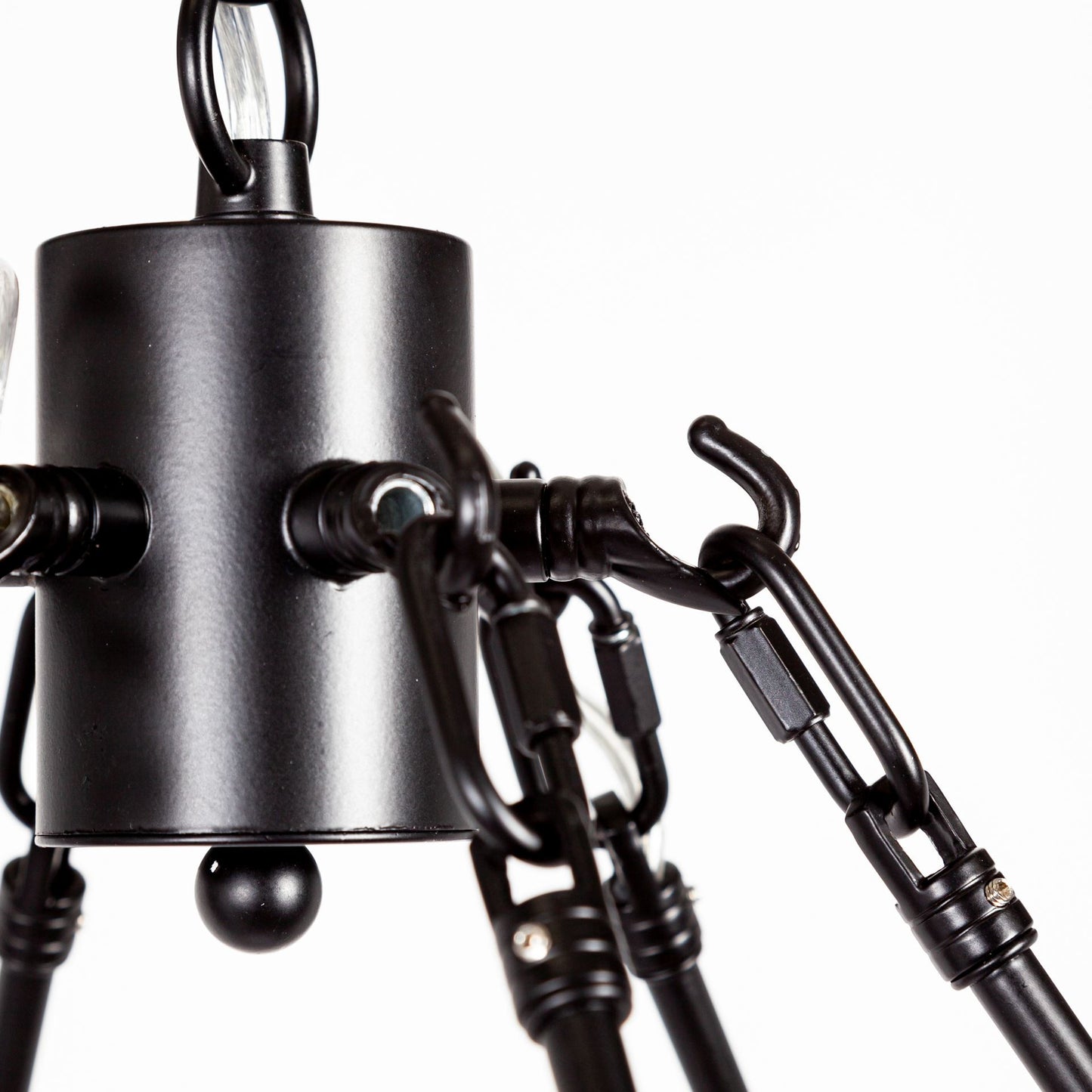 Black Candle Style 12 Light Glass Chandelier