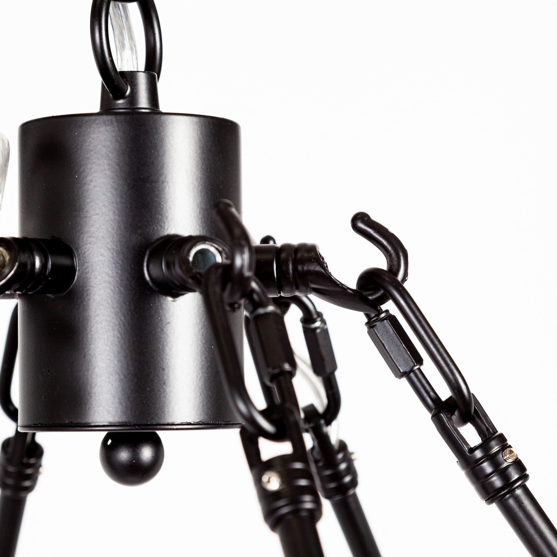 Black Candle Style 12 Light Glass Chandelier