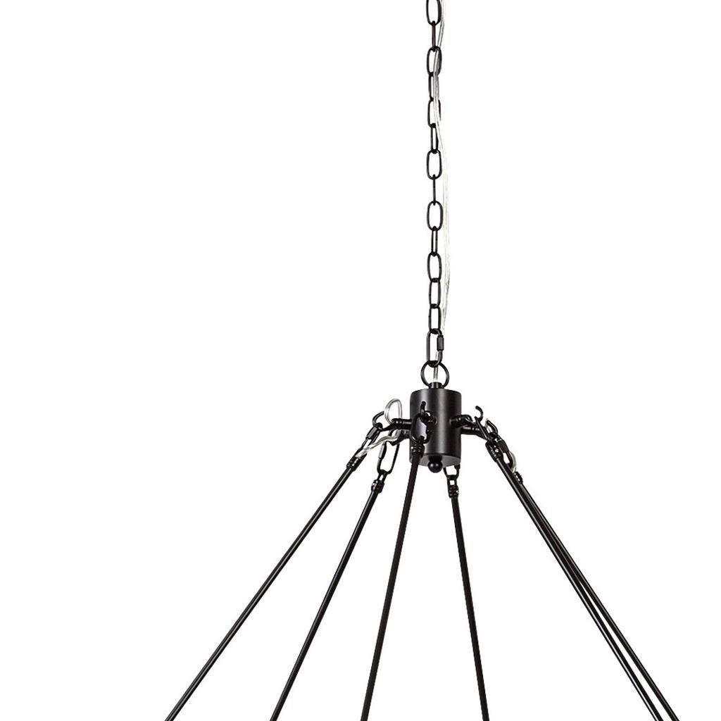 Black Candle Style 12 Light Glass Chandelier