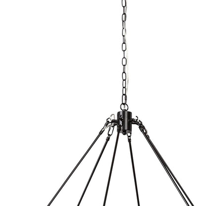 Black Candle Style 12 Light Glass Chandelier