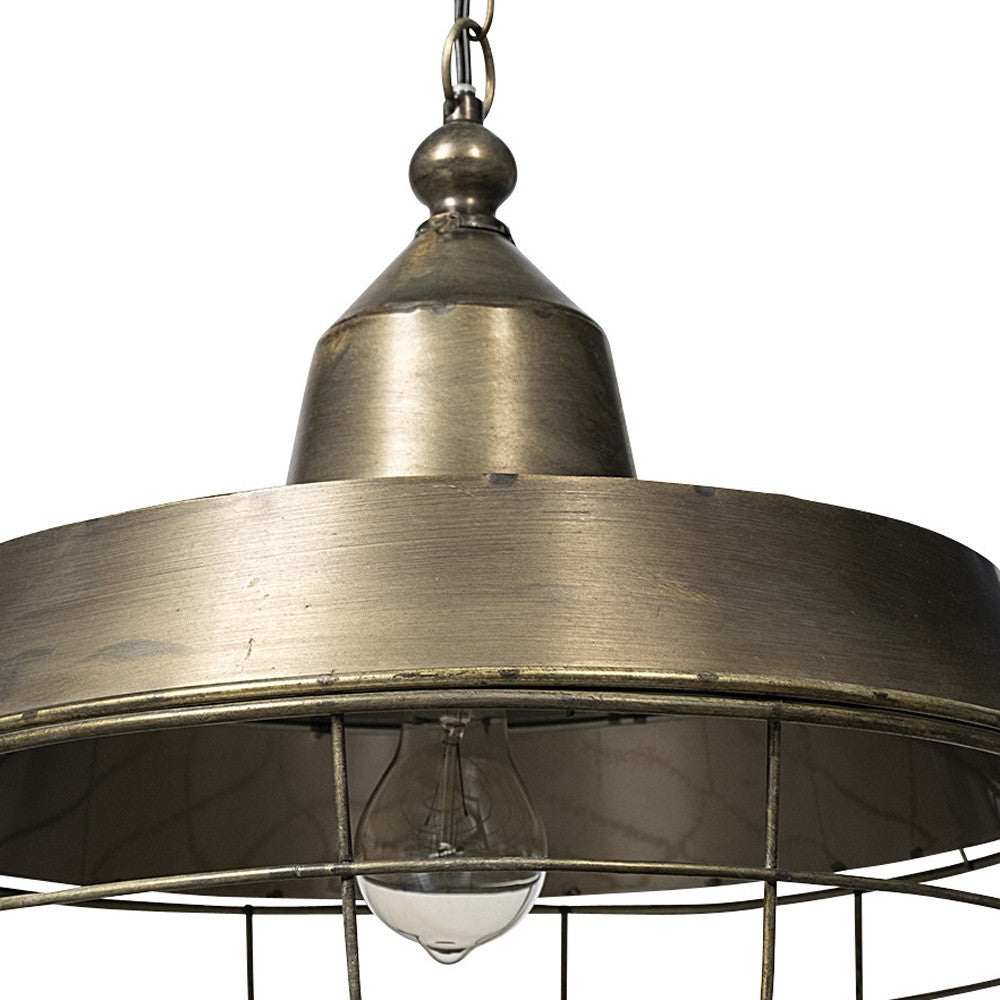 Gold Single Ceiling Light w/ Shades