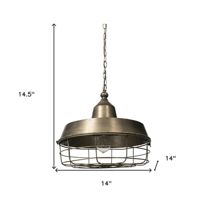 Gold Single Ceiling Light w/ Shades