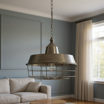 Gold Single Ceiling Light w/ Shades