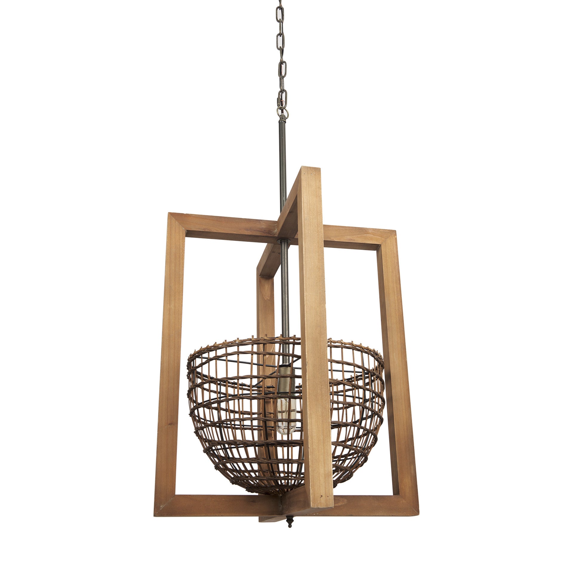 Brown Single Ceiling Light w/ Shades