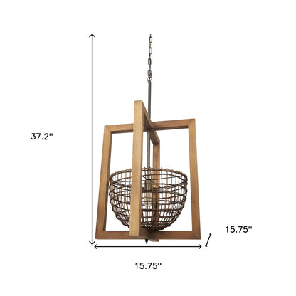 Brown Single Ceiling Light w/ Shades