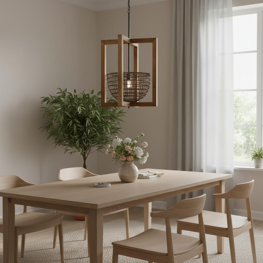 Brown Single Ceiling Light w/ Shades