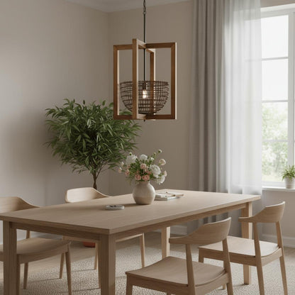 Brown Single Ceiling Light w/ Shades