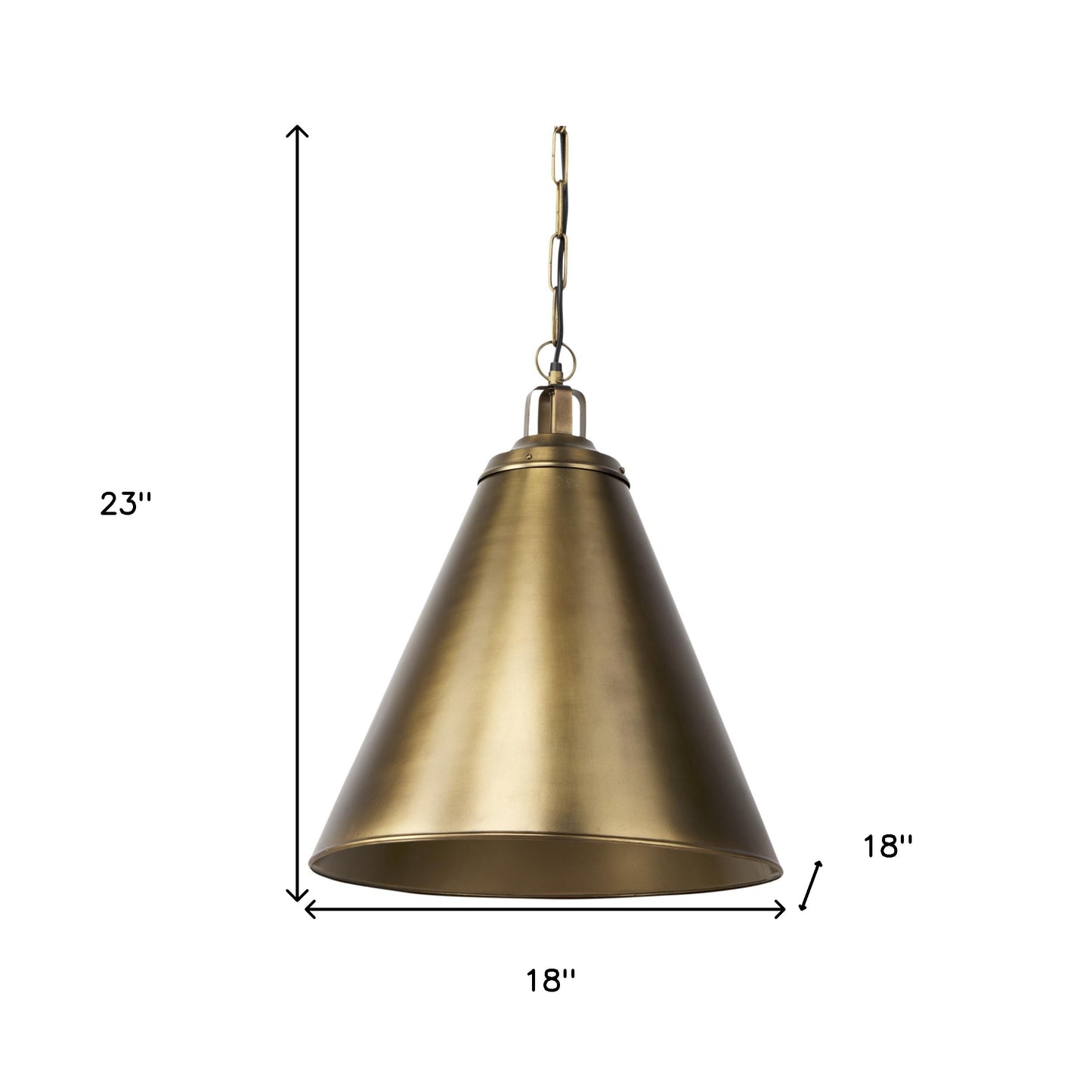 Gold Single Ceiling Light w/ Shades